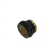 Переходник Schlosser 3/4 НР на 1/2 ВН, с уплотнителем, черный 603000071 RAL 9005