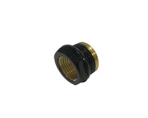 Переходник Schlosser 3/4 НР на 1/2 ВН, с уплотнителем, черный 603000071 RAL 9005 Переходник Schlosser 3/4 НР на 1/2 ВН, с уплотнителем, черный 603000071 RAL 9005
