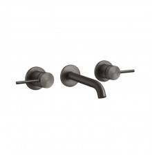 Gessi 316 Встраиваемый смеситель с изливом 146-126мм, внешняя часть, цвет: brushed black metal pvd. 54092#707