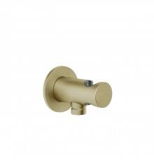 Gessi Ingranaggio Держатель для душевой лейки с выводом воды, цвет: Brushed Brass PVD. 63461#727