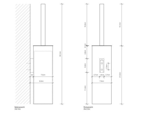 Decor Walther Corner WBD N Туалетный ершик, подвесной, цвет: золото. 0564020