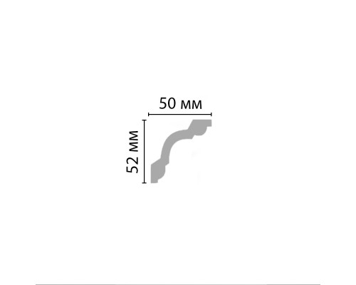 Плинтус потолочный гладкий DECOMASTER 96628F гибкий (52*50*2400мм)