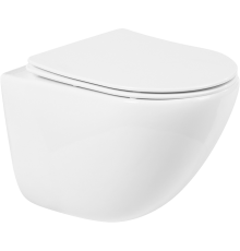 Унитаз подвесной BelBagno Amanda BB051CHR безободковый, крышка BB051SC с микролифтом