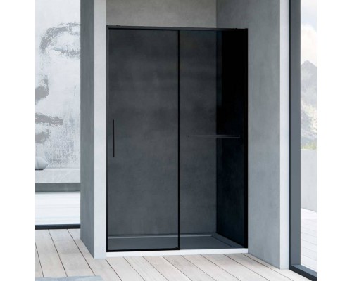Душевая дверь в нишу Vincea Slim Soft VDS-1SS120CGB 120 см профиль черный, стекло тонированное