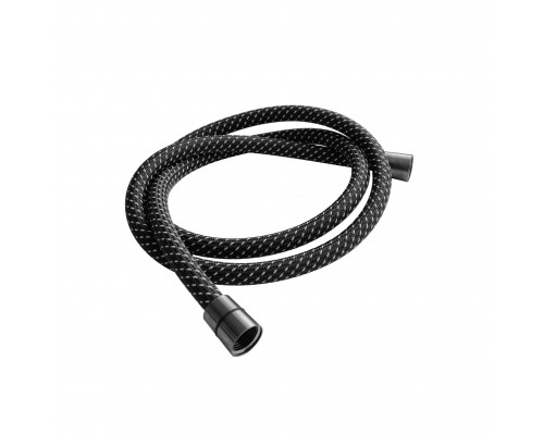 AQM1503GM Шланг душевой текстиль, ПВХ, 1500 мм, с латун конич гайкой и защитой от скруч, металл AQM1503GM