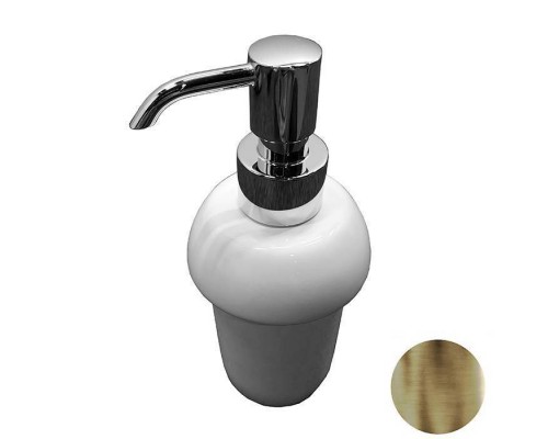 Nicolazzi On Shelf Дозатор для жидкого мыла из белой керамики, настольный, цвет: Bronze Plated. 6006BZ Nicolazzi On Shelf Дозатор для жидкого мыла из белой керамики, настольный, цвет: Bronze Plated. 6006BZ