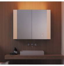 Burgbad RL40 Зеркальный шкаф 140х15х80см., 2 зеркальные двери с обоих сторон, подсветка, 4 стеклянные полки, Smart-Home-System, 2 розетки. SPQY140