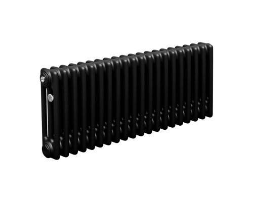Трубчатый радиатор ТЕПЛОФОРТ ТР3037, 20 секций, боковое подключение 3/4”, черный мат 200077