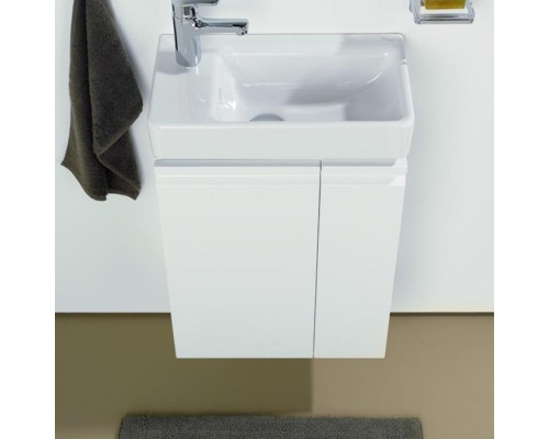 Laufen Pro База с раковиной 48x28см, петли слева, полки справа, 1 дверка, подвесная, цвет: белый. 4.8300.1.095.463.1,  8.1595.5.000.104.1