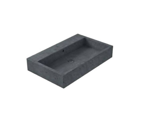 Globo Le Pietre Раковина 80х50х14 см, без отв., накладная, цвет: серый туф. SCQ81.PG