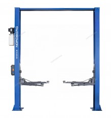 Подъемник двухстоечный 4 т, верхняя синхронизация, с электростопорами, H=4 м, 380 В, синий NORDBERG