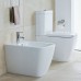 Duravit Happy D2 Унитаз напольный, 36,5х63 см,, с бачком 6 л , механизмом цвет хром,  с креплением, двойного смыва подключение снизу слева, цвет: белый. 2134090000,  0934000005