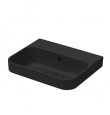 Duravit Happy D.2 Plus Раковина накладная, 50х40см., без отв., выпуск с керамической крышкой, WonderGliss, цвет: Anthracite matt. 23605013001