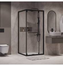 Душевой уголок Niagara Nova NG-6833-34BLACK 90x90, профиль черный матовый, стекло прозрачное