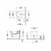 Duravit ME by Starck Биде подвесное 37x48см, с 1 отв., вкл. крепление Durafix, с покрытием WonderGliss, цвет: белый. 22901500001