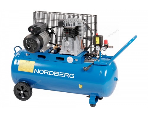Компрессор поршневой с ременной передачей 220В, ресив. 100л, 390л/мин NORDBERG NCE100/390