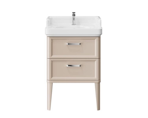 Kerama Marazzi Pompei Тумба подвесная 60см, с 2 ящиками, цвет: камео бежевый глянцевый. PO.N.60.2\CAM