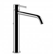 Gessi Emporio Via tortona Смеситель для раковины, на 1 отв, высокий с длинным изливом, с донным клапаном, цвет: хром. 18605#031