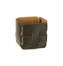 ADJ Корзинка Mini Bottega, 12x12xH13 см., цвет: оливковый/горчичный. 1013.55/40