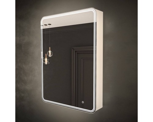 Зеркало-шкаф Art Max Verona R 60х80 белое, с LED-подсветкой, 6000К Зеркало-шкаф Art Max Verona R 60х80 белое, с LED-подсветкой, 6000К