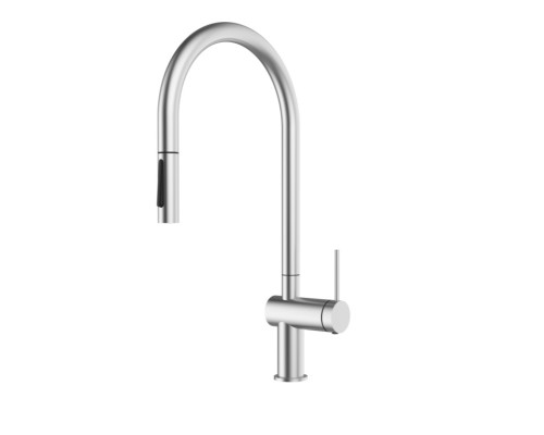 AQM9901BN Cucina Смеситель для кухни с выдвижным U-образным изливом,никель шлифованный AQM9901BN