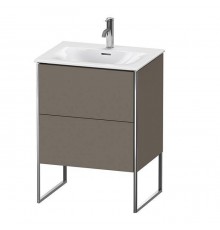 Duravit XSquare Тумба с раковиной 61х59.2x47.8см., напольная, 2 яшика, встроенные ножки с регулировкой по высоте, цвет: Flannel Grey SaM. XS452209090,  23446300001