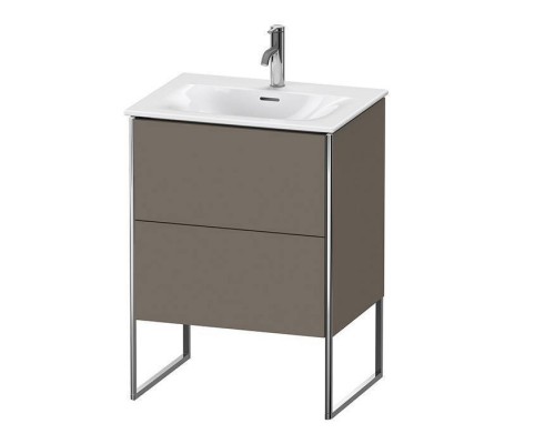 Duravit XSquare Тумба с раковиной 61х59.2x47.8см., напольная, 2 яшика, встроенные ножки с регулировкой по высоте, цвет: Flannel Grey SaM. XS452209090, 23446300001 Duravit XSquare Тумба с раковиной 61х59.2x47.8см., напольная, 2 яшика, встроенные ножки с регулировкой по высоте, цвет: Flannel Grey SaM. XS452209090, 23446300001
