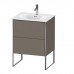 Duravit XSquare Тумба с раковиной 61х59.2x47.8см., напольная, 2 яшика, встроенные ножки с регулировкой по высоте, цвет: Flannel Grey SaM. XS452209090, 23446300001