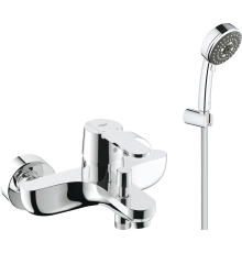 Смеситель для ванны с душем Grohe Get 32887000 с душевым гарнитуром Grohe Vitalio Comfort 26176000 хром