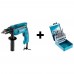 Дрель Makita HP1640X4 + набор сверл Makita D-46202