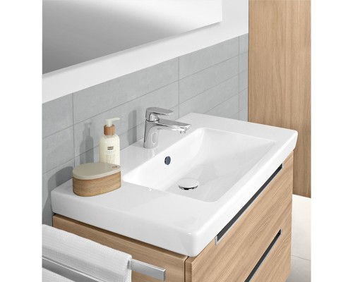 VilleroyBoch ViConnect Донный клапан для раковины, с переливом, с керамической крышкой, нажимной, цвет: альпийский белый. 8L033401 VilleroyBoch ViConnect Донный клапан для раковины, с переливом, с керамической крышкой, нажимной, цвет: альпийский белый. 8L033401