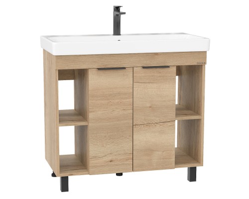 Тумба под раковину без столешницы Onika Легран 90 напольная, дуб галифакс