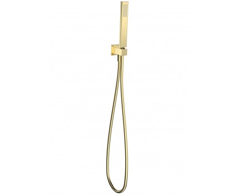 AQM8712BG Savona комплект: выход из стены, лейка латунь, шланг 1500мм, золото шлифованное AQM8712BG