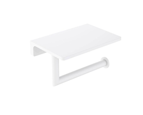 Держатель туалетной бумаги Timo Saona 13043/16 с полкой для телефона, матовый белый