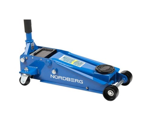 Домкрат подкатной с резиновой насадкой, быстрый подъем NORDBERG N3203 3 т