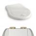 Kerasan Retro Сиденье NEW для унитаза, микролифт, цвет: белый/золото. 108501 bi/oro