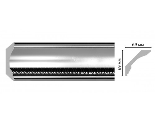 Плинтус потолочный DECOMASTER 100C-63ШК/14 (69*69*2400мм) Плинтус потолочный DECOMASTER 100C-63ШК/14 (69*69*2400мм)
