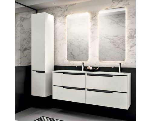 Oasis Profilo Композиция №19 Комплект мебели 140х38х h205см., подвесной, цвет: белый матовый/Хром.