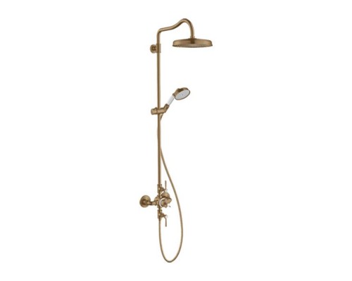 Axor Montreux Showerpipe Душевая стойка, верхний душ 24.5см., со смесителем термостатическим, ручный душем, цвет: бронза. 16572140 Axor Montreux Showerpipe Душевая стойка, верхний душ 24.5см., со смесителем термостатическим, ручный душем, цвет: бронза. 16572140
