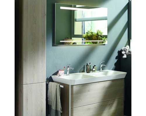 Burgbad Зеркало с подсветкой 90х64х2.5см , сенсорный выкл.с регулировкой силы света, IP24, корпус алюминий. SIHH090