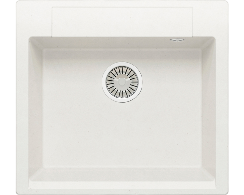 Мойка кухонная Polygran Argo 560 белый хлопок + Жидкое мыло Grass Milana