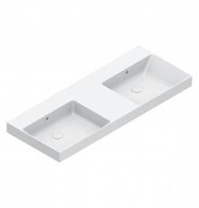 Catalano Zero Раковина 125x50см двойная, без отв., цвет: белый глянцевый. 0121270001