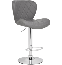 Барный стул Woodville Porch искусственная кожа, gray, опора chrome
