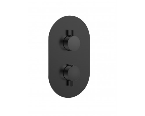 AQM8806MB Siena Встраиваемый термостат на 3 потр. в комплекте с внутр. частью, черный матовый AQM8806MB