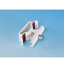ZB0281 0001. Фиксирующий зажим для короткого настенного кронштейна для привинчивания к трубчатым радиаторам, 60x25 мм, цвет RAL 9016