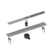 Душевой лоток TIMO Drain System 1000 с двусторонней панельюplateпод плитку, Хром DS230210/00