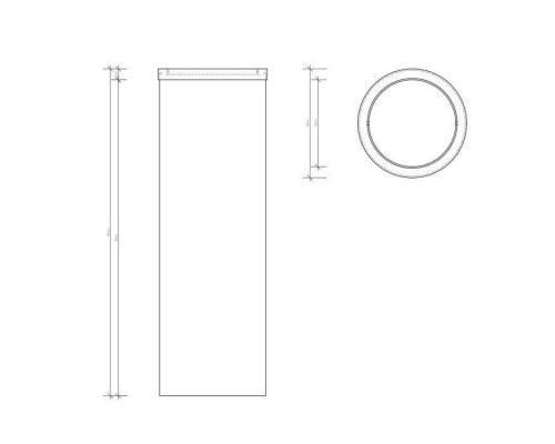 Decor Walther DW 1024 Корзина для бумаги 20xh60см, с крышкой, напольная, цвет: сталь полированная. 0611270
