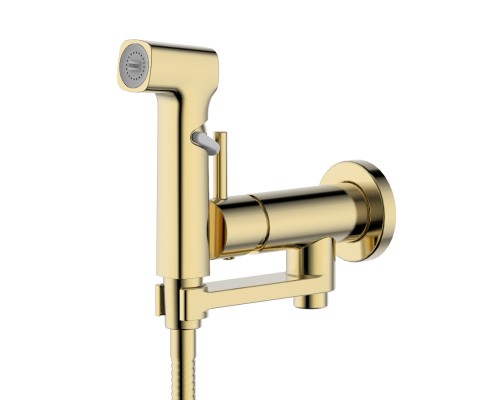 Гигиенический душ AQUATEK Ника AQ1819BG со смесителем, С ВНУТРЕННЕЙ ЧАСТЬЮ, золото шлифованное