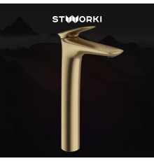 Смеситель для раковины STWORKI Молде S23020GM, матовое золото