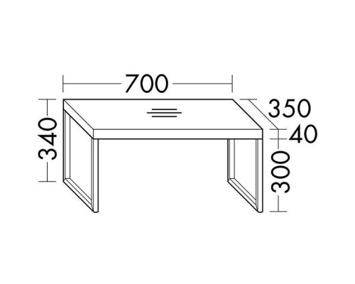 Burgbad Coco Скамья 70x35x34 см, напольная, цвет: белый. BANB070 F2843